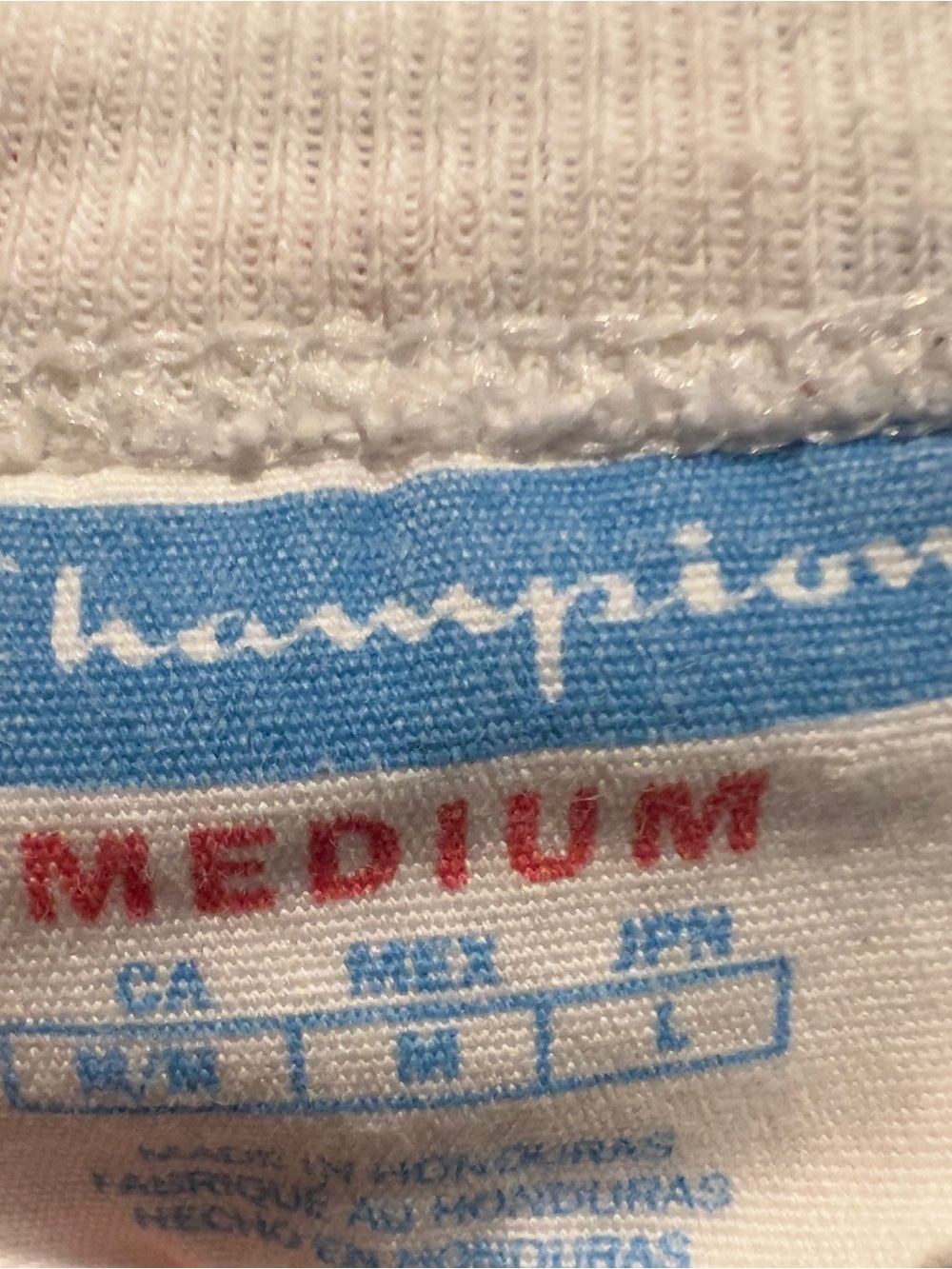 Champion Men’s Medium White Graphic with Logo Print T-Shirt – 100% Cotton - Picture 3 of 4
